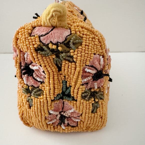 ANTHROPOLOGIE Fayla Yellow Beaded Pouch - Picture 4 of 10